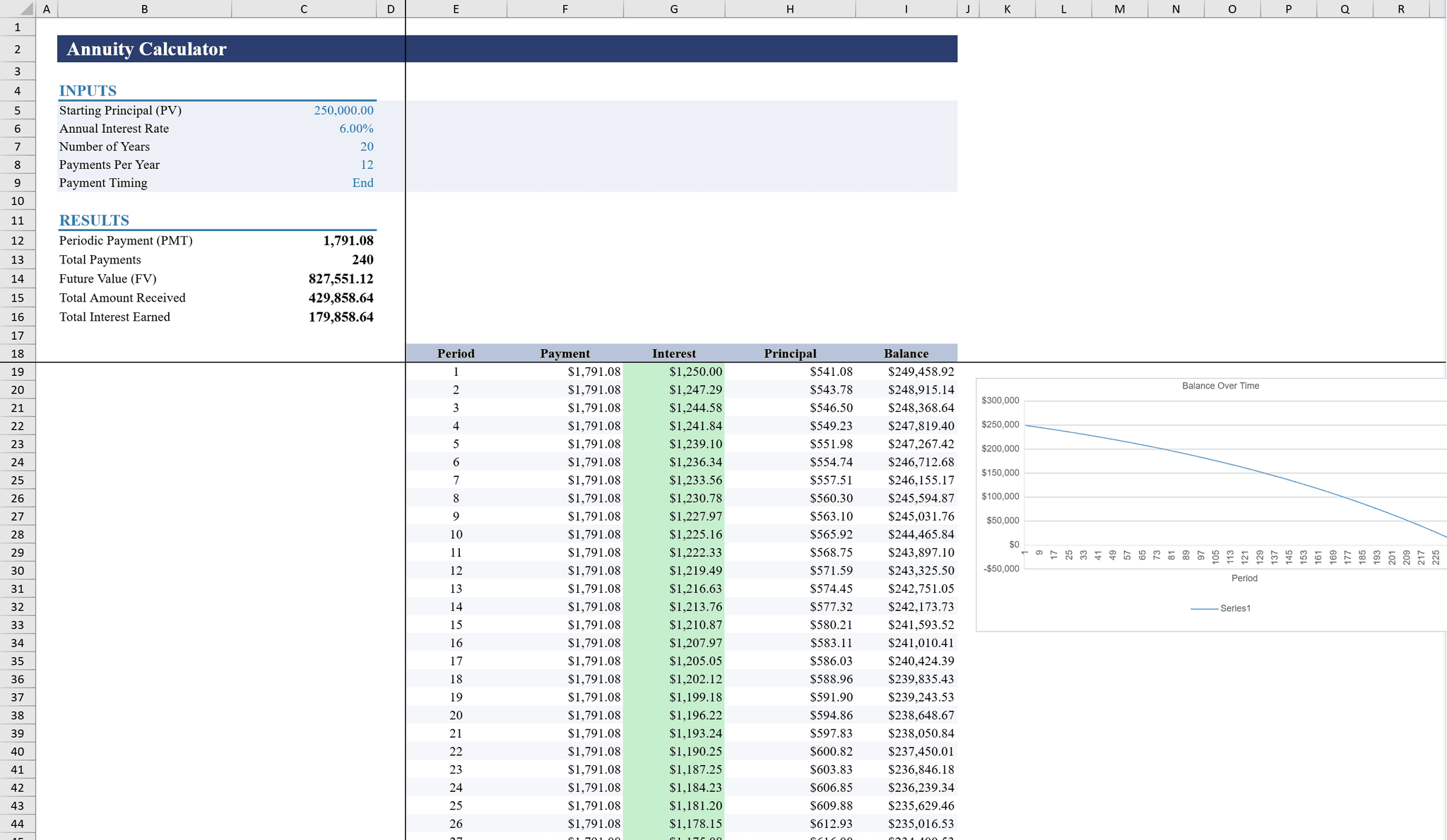 Free Annuity Calculator for Excel | Shortcut