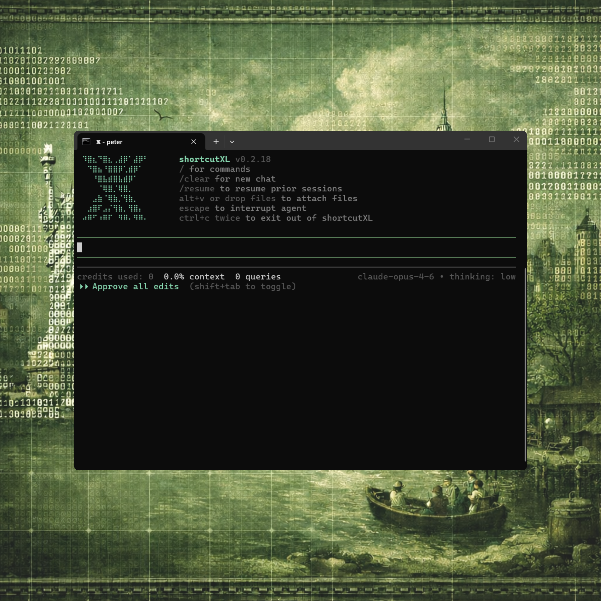 ShortcutXL CLI running in a Windows terminal